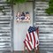 Reversible Summer 4th of July Memorial Day Welcome Door Sign Decor Double Sided Gnome Wooden Hanging Plaque Patriotic Independence Day Door Hanger for Porch Home Wall Outdoor Decoration